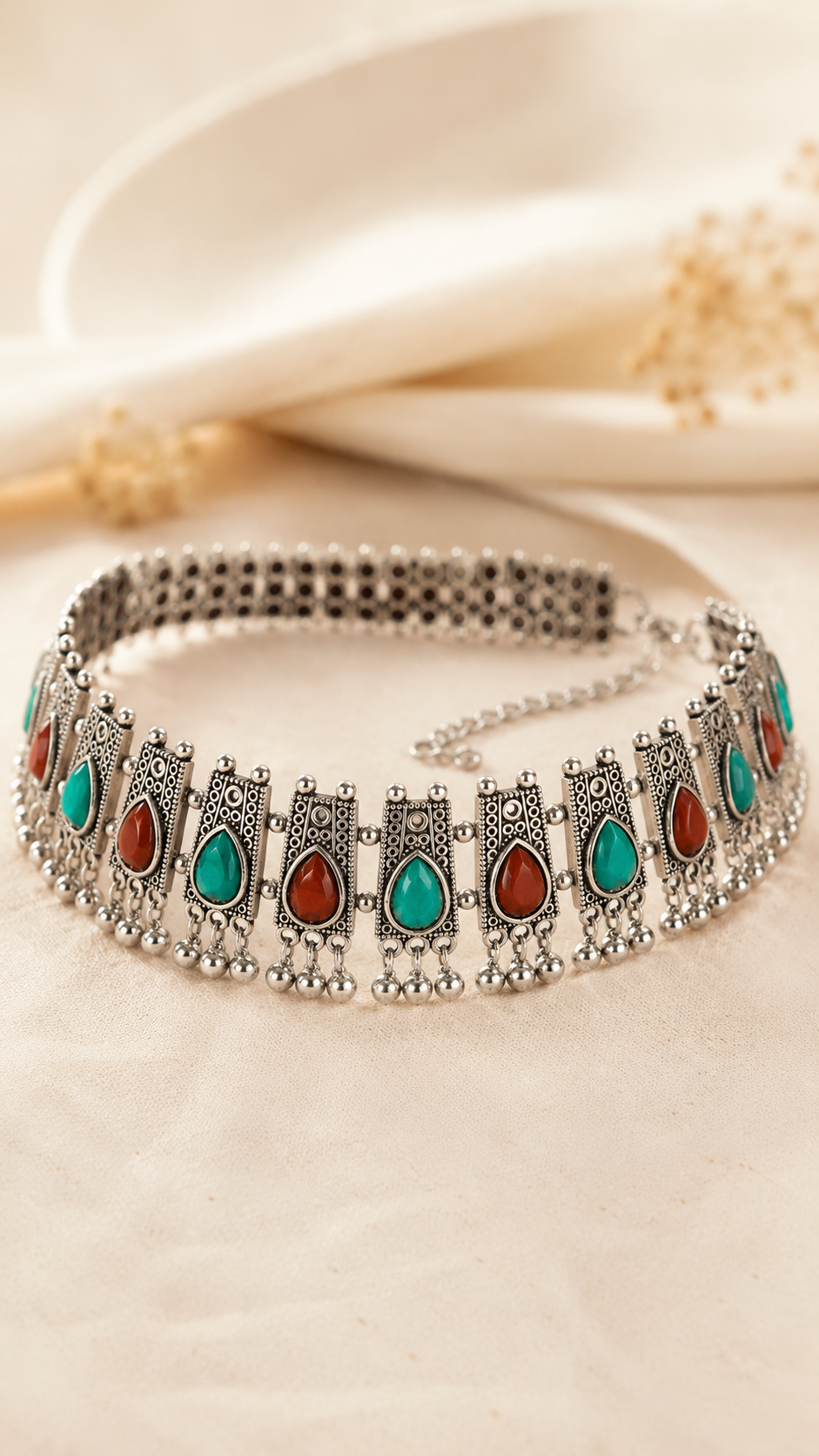 OXIDISED JEWELLERY NECK PIECE