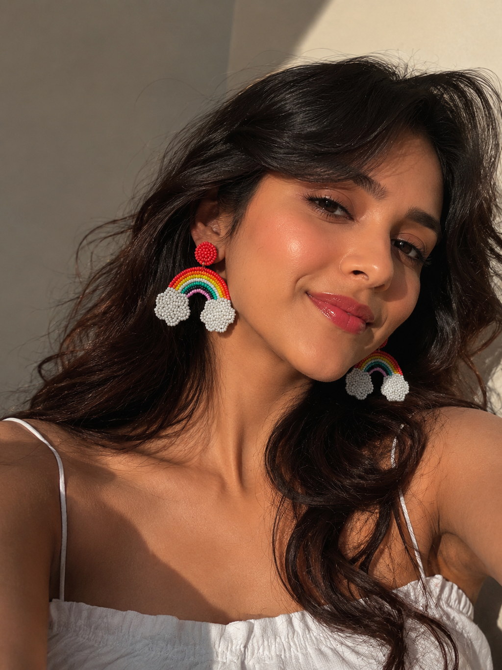HANDMADE BEADED EMBROIDERY EARRING