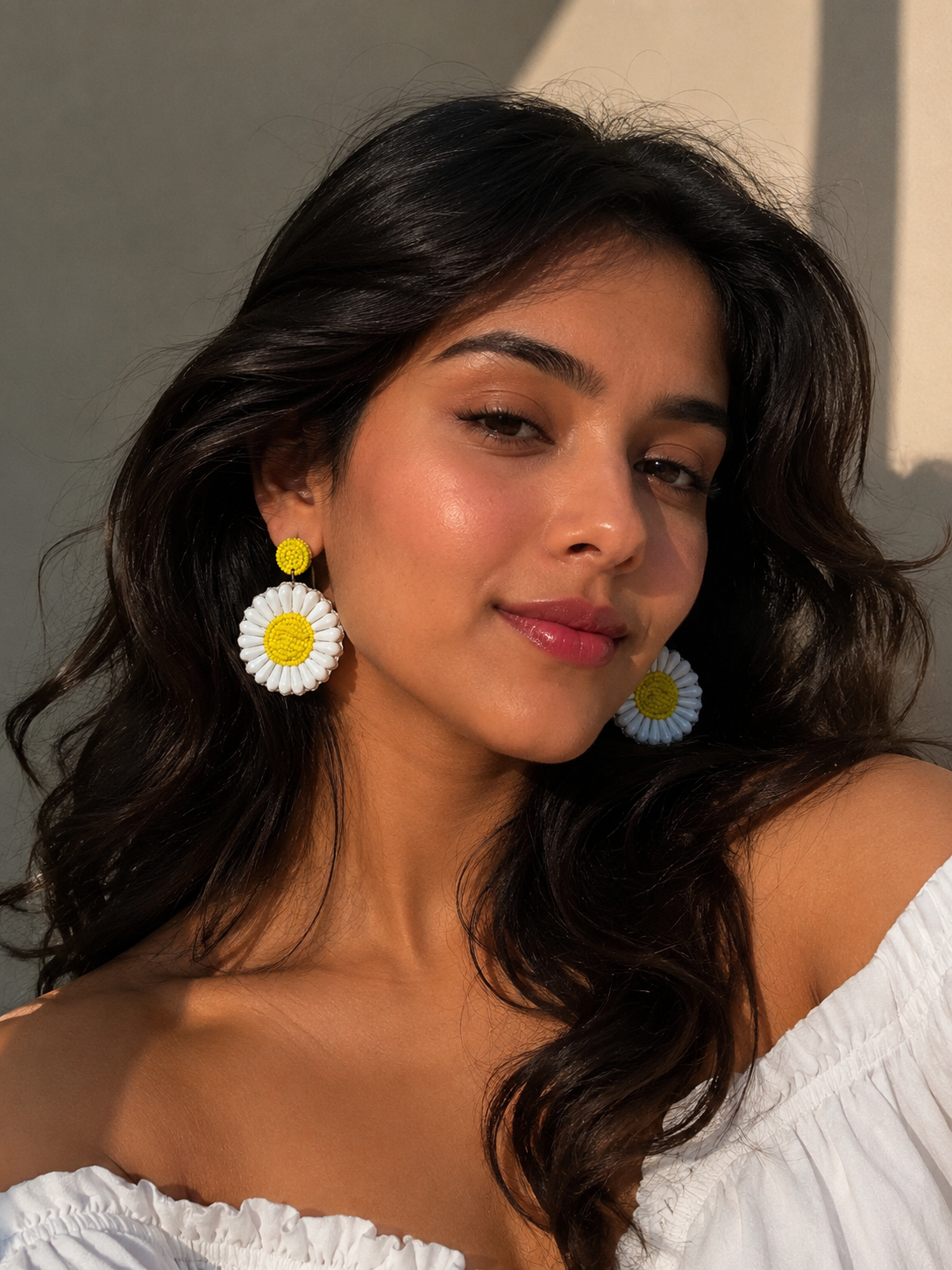 HANDMADE BEADED EMBROIDERY EARRING