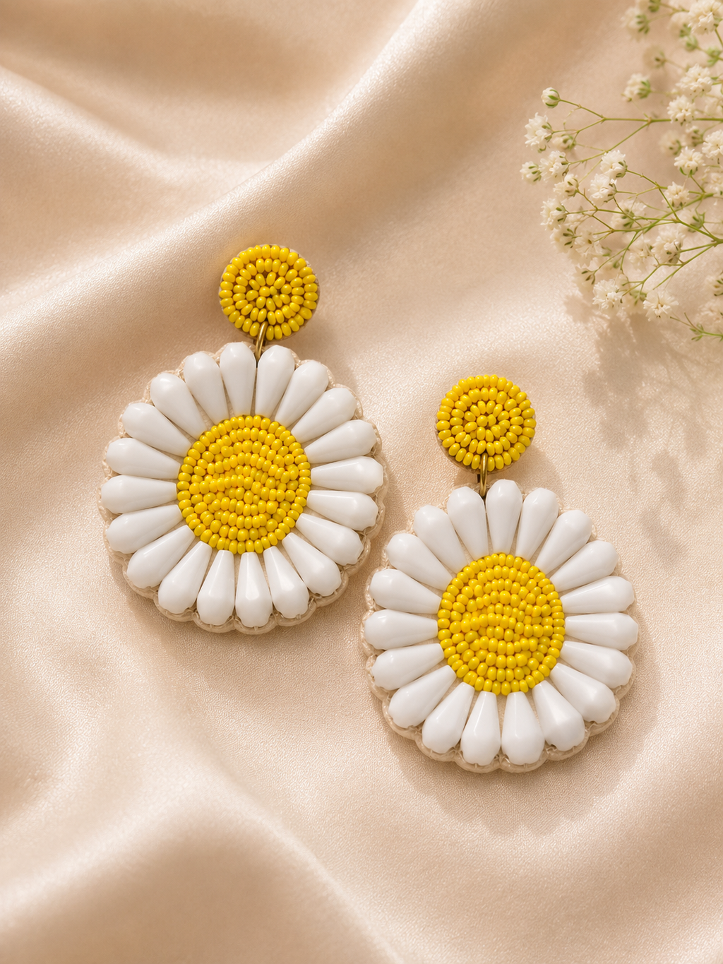 HANDMADE BEADED EMBROIDERY EARRING