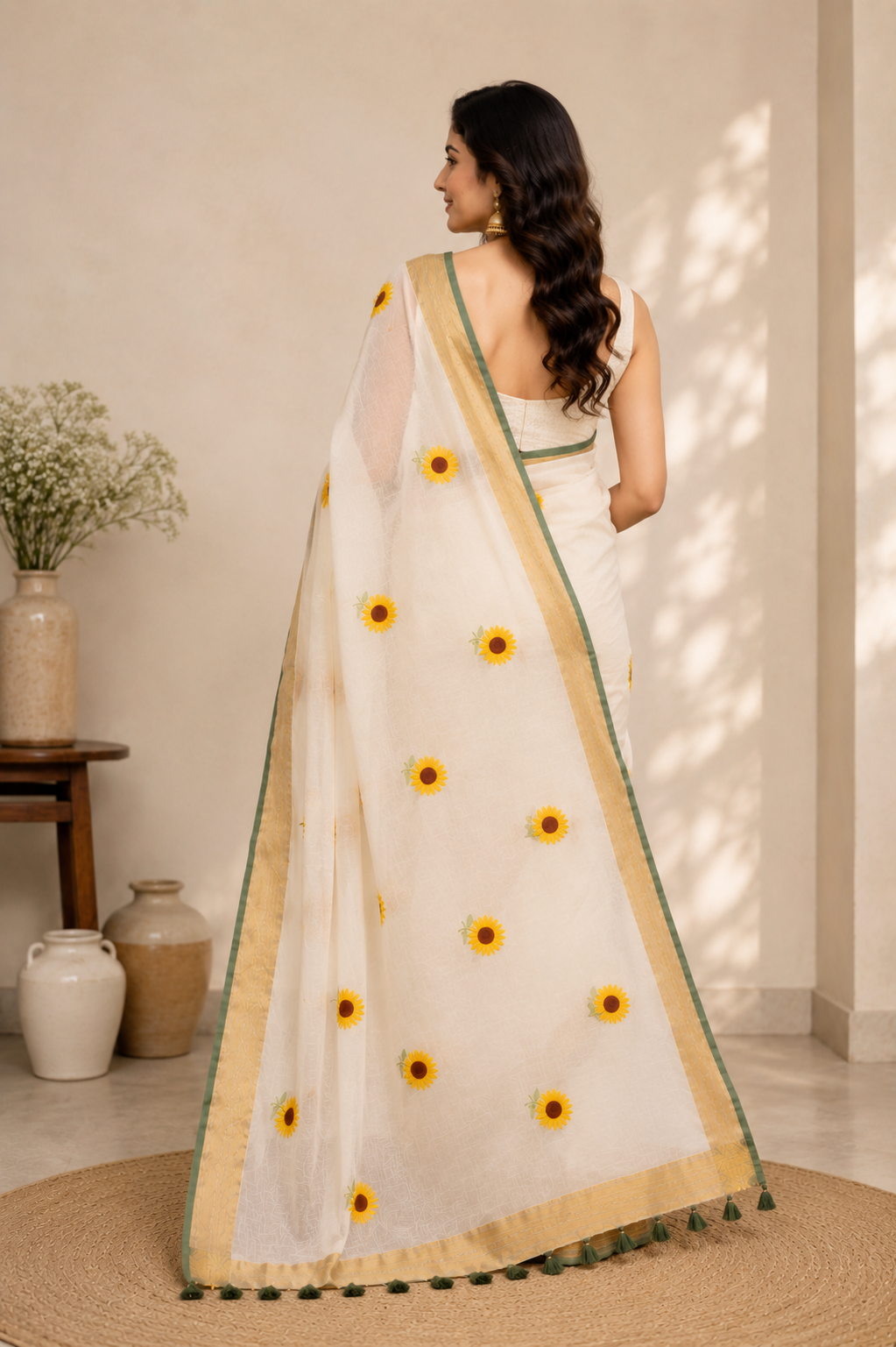 KASHISH - SUNFLOWER MUL COTTON SAREE