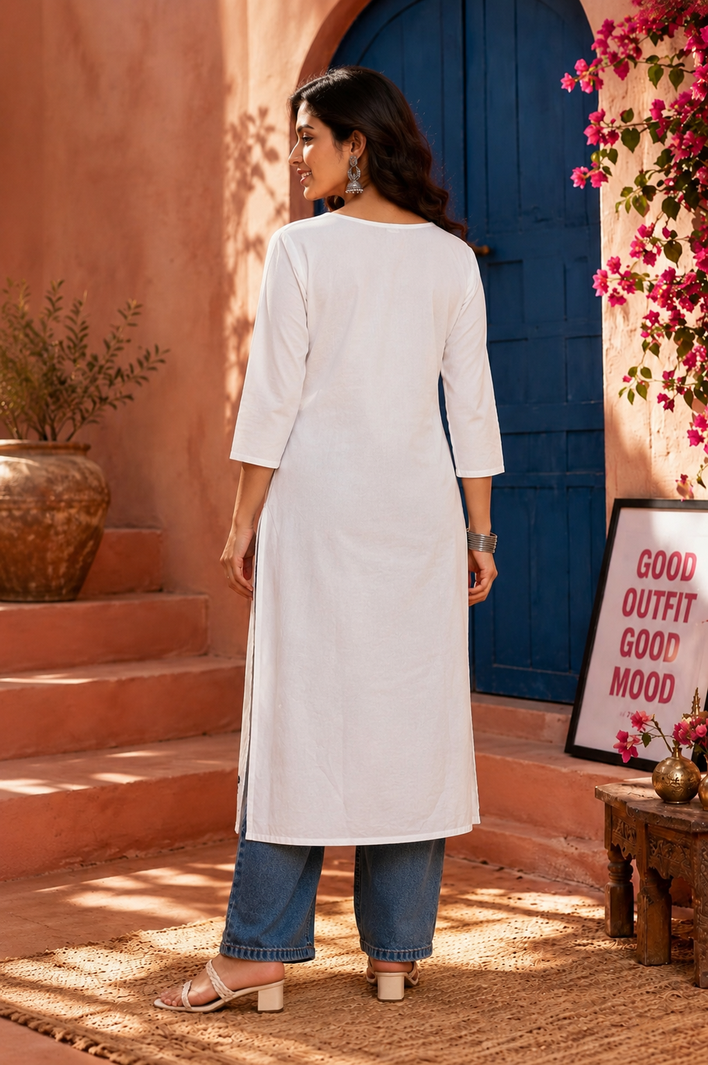 AFREEN - LONG COTTON KURTI