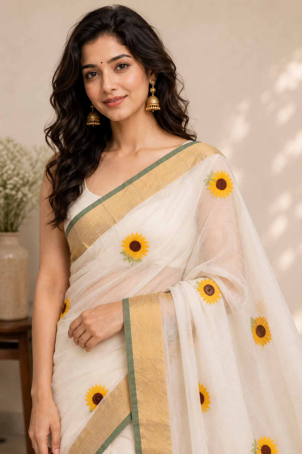 KASHISH - SUNFLOWER MUL COTTON SAREE