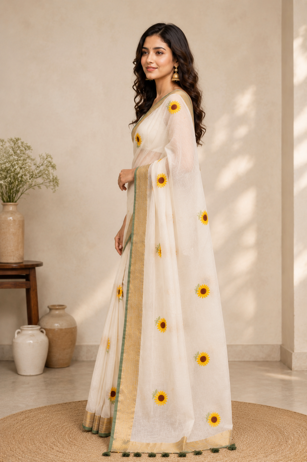 KASHISH - SUNFLOWER MUL COTTON SAREE