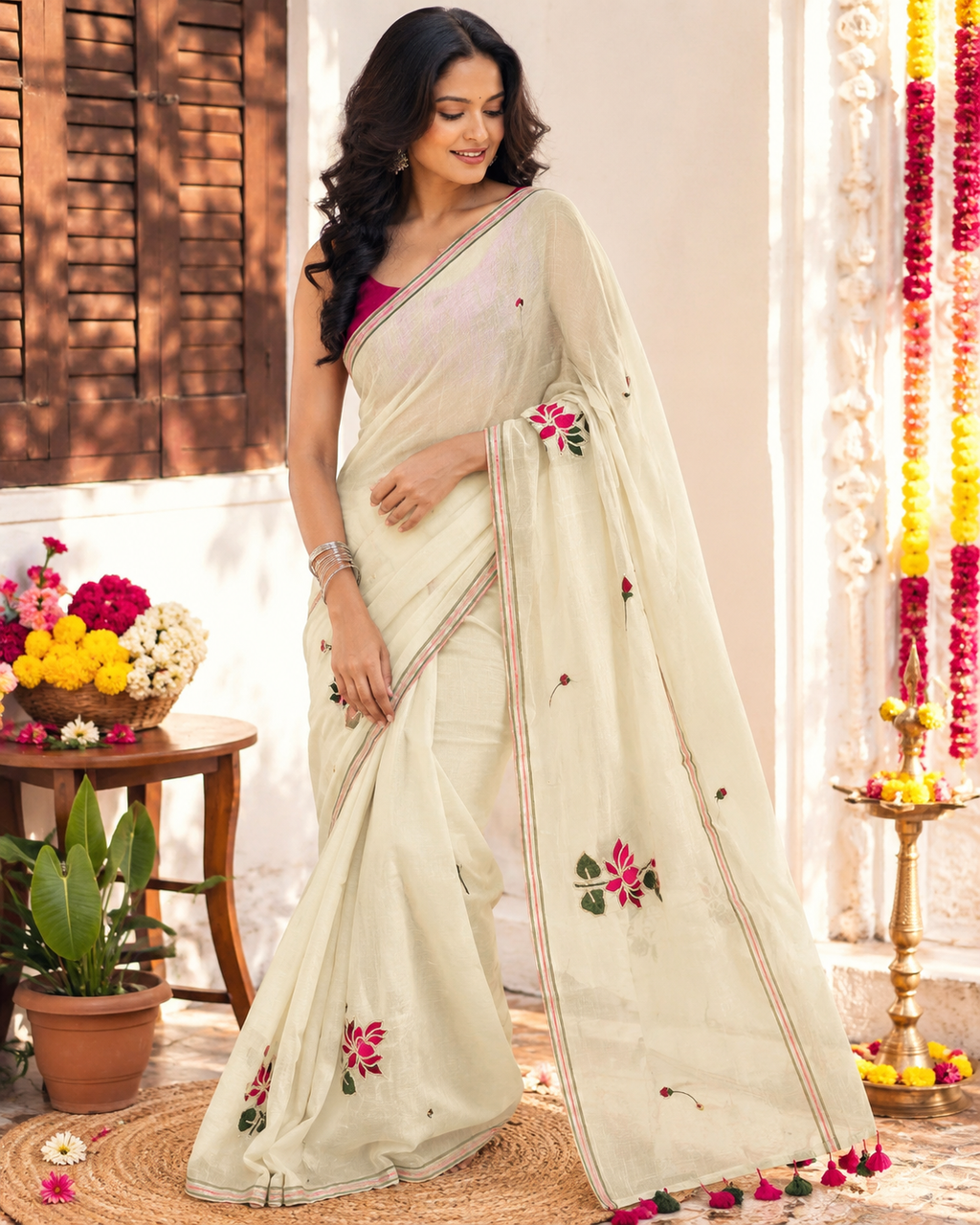 KASHISH - LOTUS MUL COTTON SAREE