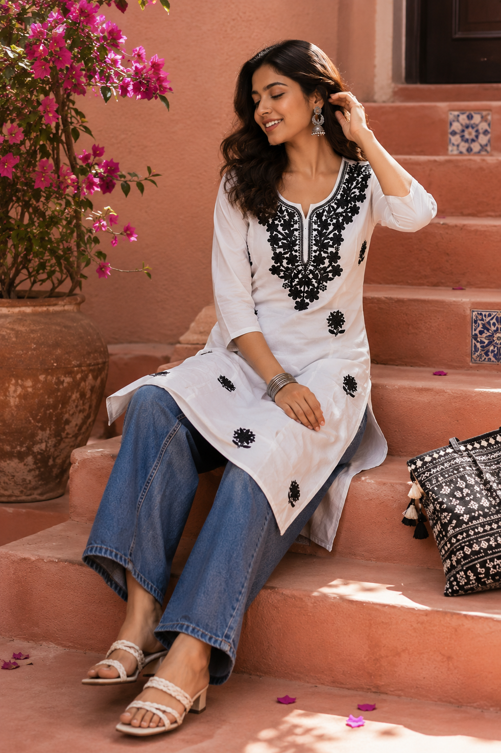AFREEN - LONG COTTON KURTI