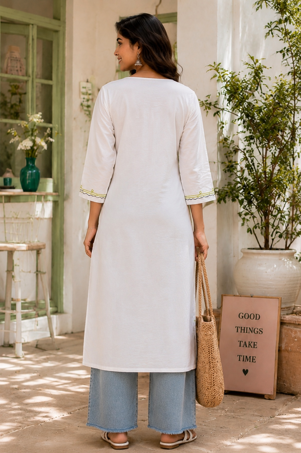AFREEN - LONG COTTON KURTI